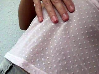 Camilla Moon Shows BIG NIPPLES Through Pink Underwear