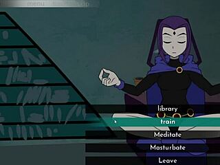 Hey, check out Raven masturbating in 18Titans Part 4 cartoon game!