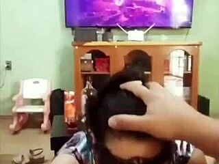 Detailed blowjob and deepthroat scene with masked woman in part 6