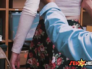 Teenage Shoplifter Dolly Leigh Screams Riding Security Guard's Cock