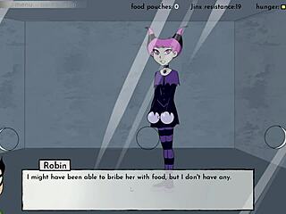 Hey, check out Raven masturbating in 18Titans Part 4 cartoon game!