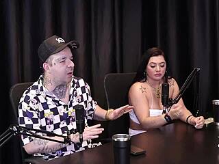 Brazilian babe kisses guy, angers cuckold who cums on car door