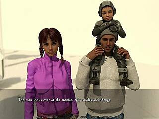 ابن عمي الخطوة يسحر في هذا الرسوم المتحركة ثلاثي الأبعاد، يخلع ملابسه في اللعبة