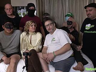 Mrs. Dawson, are you ready for this gang of 8 gents to drive you to climax on the orgasm train?