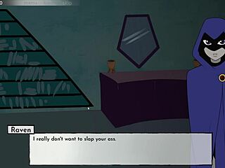 Hey, check out Raven masturbating in 18Titans Part 4 cartoon game!