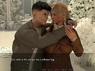 My step-cousin charms in this 3D cartoon, getting nude in the game