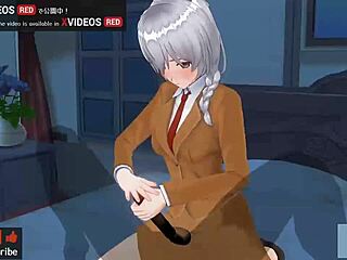 Uncensored anime Tessa gives handjob and creampie onasapo in hentai game