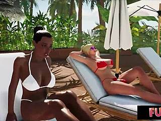 Hot Babe Rides And Gets Missionary Fucked By Two Big Cock Futas