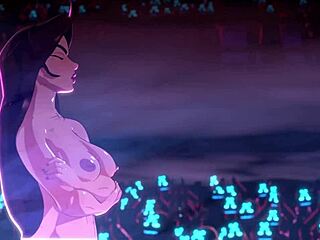 exciting cartoon anime in public outdoor