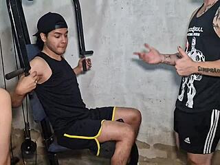 Intense Gym Workout Turns Into Hot Bisexual Sex!