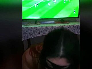 Latina Babe Blows Arab Milf During Germany Japan Game POV