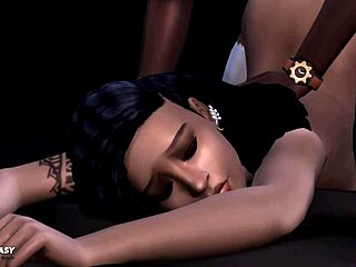 Nalani Mahiai glamurozna črna anime hentai z monsternim kurcem