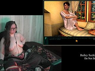 naked woman with big tits and glasses in anime hentai