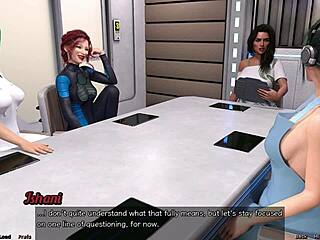 Big breasted woman becomes an apprentice in a space station