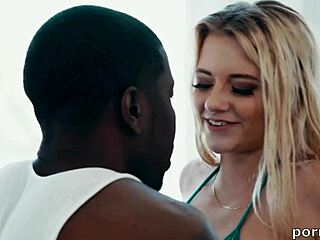 black man puts his big dick on blonde