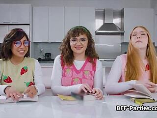 Geek chicks excited at party for books and fun