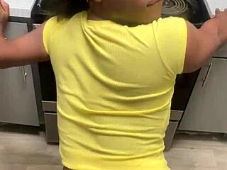 big booty fem tranny takes dildo deep