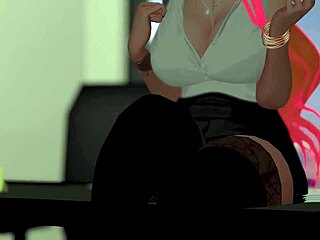 Enjoying hot office action with a seductive secretary