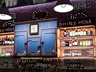 Fashionbusiness game episode where character gets hired at the bar in 3D anime style