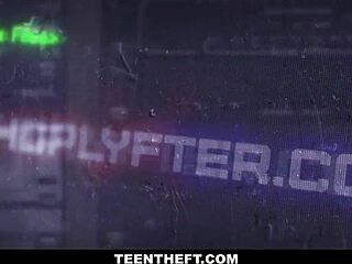 Nasty Teen Shoplifter Loves Her Punishment in Wild Reality Action. So Hot!