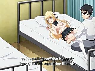 Beautiful anime Enjo-kohai 2 with small boobed MILFS and deepthroat action