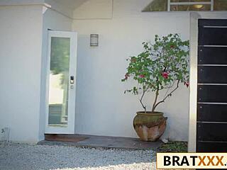 i'm a petite hottie welcoming my stepbrother from the military with a blowjob and tight pussy fucking