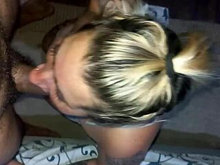 my girlfriend gives a deepthroat at breakfast