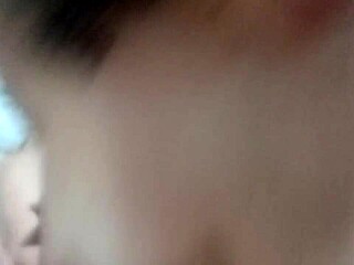 She said she likes being choked while riding my cock, her big natural tits bouncing are delicious