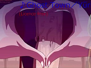 Prezlečená anime hentai baba hrá s automatom v izbe