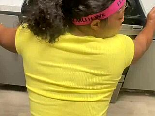 big booty fem tranny takes dildo deep