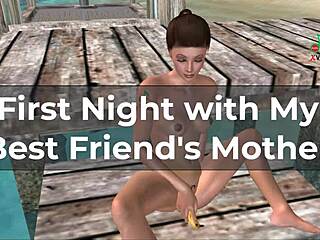 3D animated porn video of a girl masturbating on beach