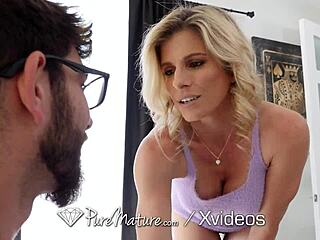 Beautiful woman Cory Chase with big breast, pure milf, gets gang banged