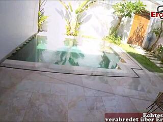 Young slim blonde amateur teen tries first time user meeting in pov