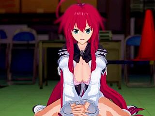 rias gremory learning roleplay in anime hentai with jerk off instructions