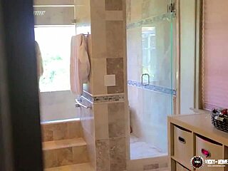 Vicky Vette Showers After Cumshot On Tits