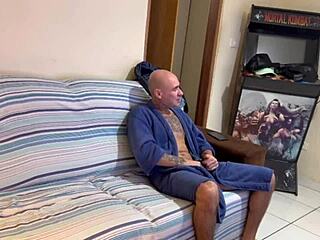 I jerk off watching my stepdaughter in the bathroom