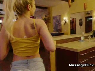 Hot Latina teen masseuse oiled up and drilled hard!