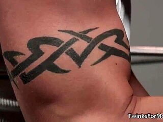 Hot gay guys going at it with intense action.