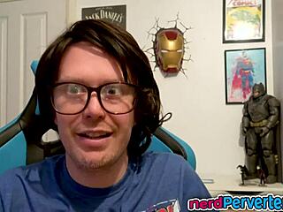 Beautiful British angel takes cock deep in mouth during nerdy casting