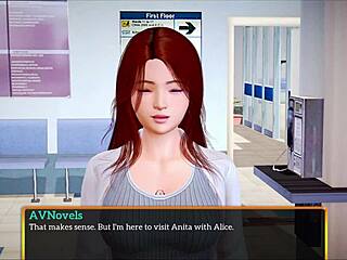 Walkthrough of the game with big-boobed cartoon characters