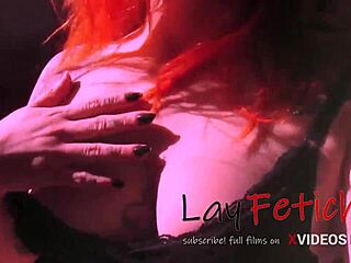 tattooed redhead amateur rides in cowgirl position outdoors