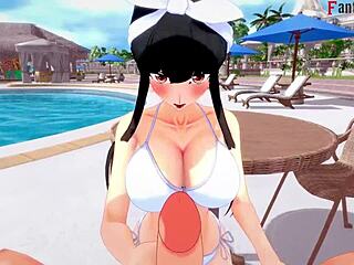 Yor Forger In Bikini Pool Sex! Spy X Family Fantasy