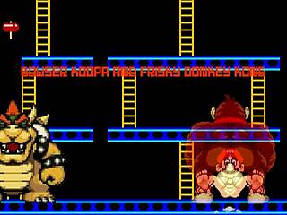 Gaycreampie action with Bowser Koopa and Donkey Kong against Mario in Mugen game