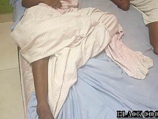 Latina deepthroats monster cock in birthday threesome POV