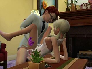 Dexter spies on everyone naked using x-ray glasses in Sims 4