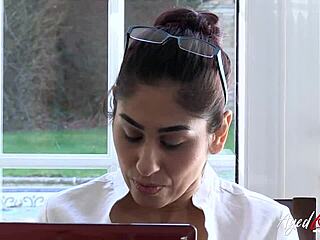 Bend over for rough threesome with Sam Bourne!