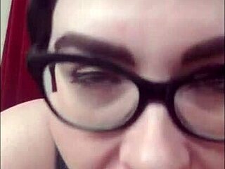 BBW amateur sucks dildo and fucks cock in domination session