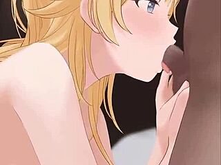Hentai Cute Blonde Blowjob Animation