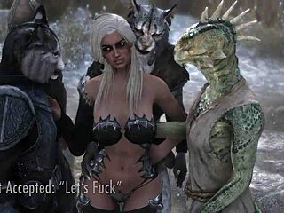 have you seen the skyrim slut's wild adventures in this hentai game?