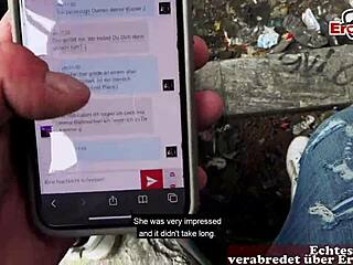 Outdoor anal sex with tattooed german milf